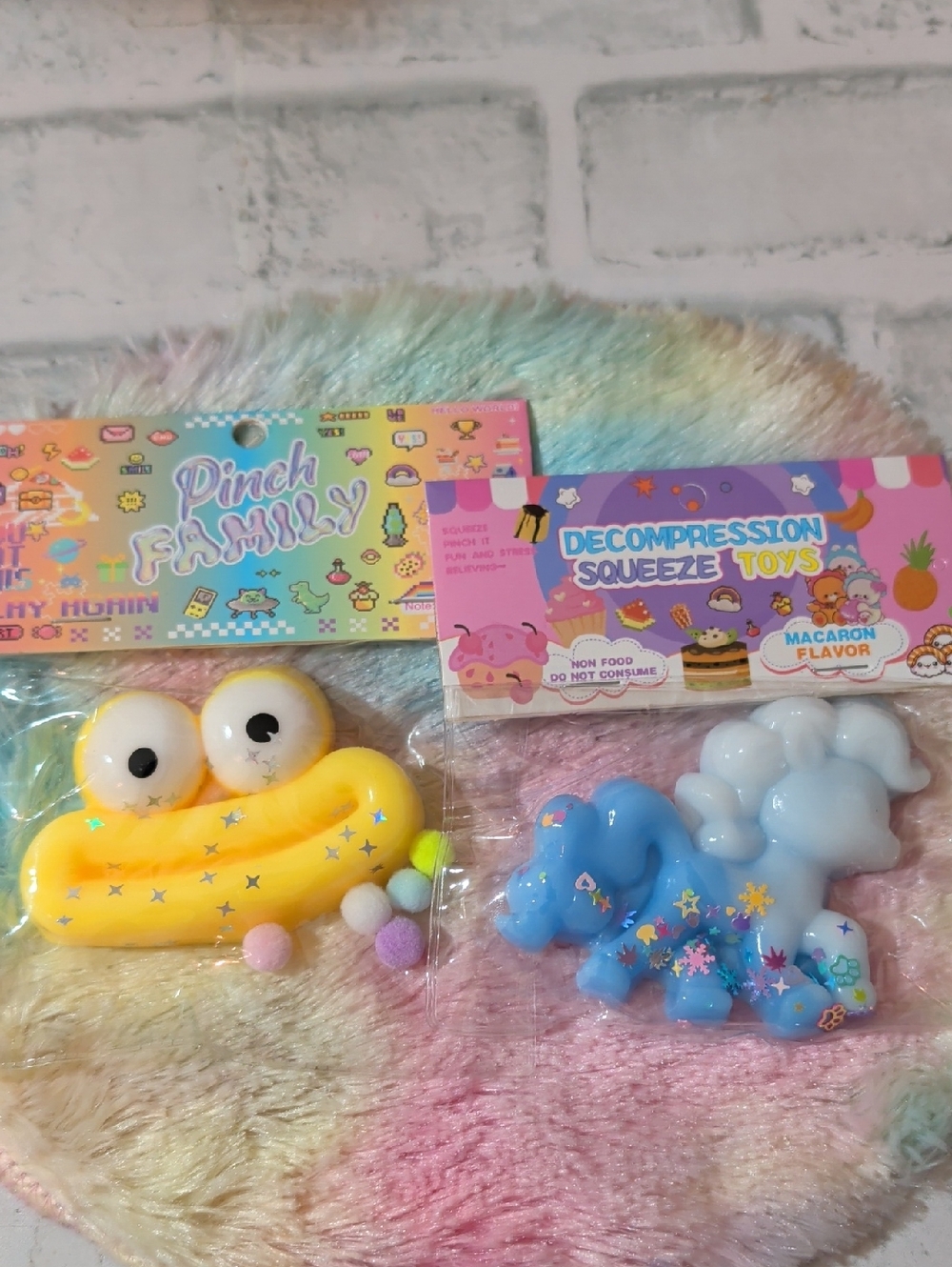 Yellow & Blue Squeeze Toy Set Bundle of 2